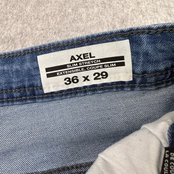 Buffalo David Bitton Axel Slim Stretch Jeans Men's 36x29 High Rise Ankle Light - Picture 4 of 11